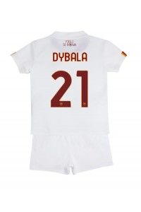 AS Roma Paulo Dybala #21 Babytruitje Uit tenue Kind 2022-23 Korte Mouw (+ Korte broeken)